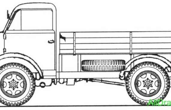 Steyr 1500A (1942) truck drawings (figures)